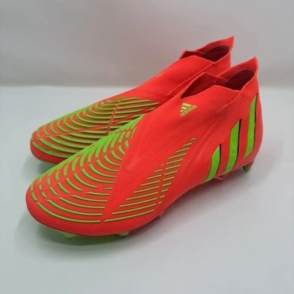 adidas Men’s 10 Predator Edge+ SG Soccer Cleats Solar Red/Green GW1038